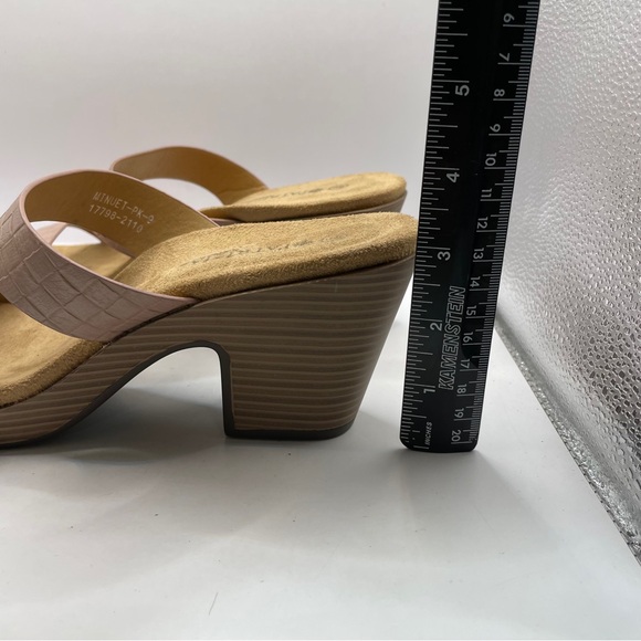 Patrizia by spring step light wood open toe heel sandals light pink  size 9 - Picture 5 of 7